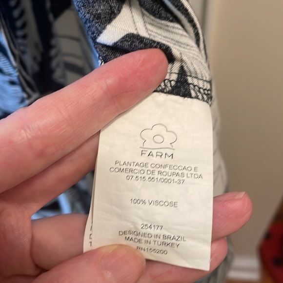 Farm Rio for Anthro Adonidia Dress Tropical Print button-front shirtdres… - Picture 8 of 9